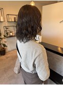 コテ巻き風デジタルパーマミディアムパーマボブパーマ大人可愛い