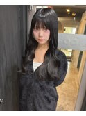 #エクステ#ロング#黒髪