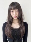ハイレイヤーカット前髪イメチェンベージュ10代20代30代