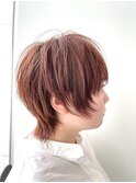 大人可愛いひし形ハンサムショートボブ前下がり 