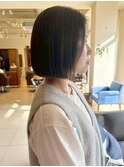 あご下5センチの切りっぱなしボブ