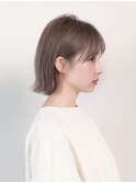 小顔大人ボブ暗めカラーミディアムデザインカラー