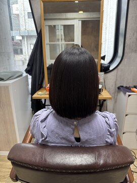 乾かすだけでまとまる美髪ボブ