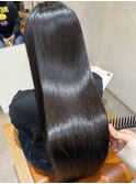 髪質改善ストレート/酸性ストレート/サラツヤロング【新保青江】
