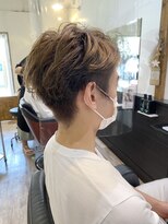 アルファ(alpha)&nbsp;サーフカール/フェザーパーマ/ブルーブラック/刈り上げセンター