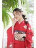 《2027年成人式》ヘアセット＋振袖着付け☆早朝料金込み 18000円