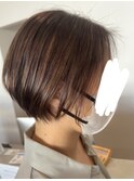 髪質改善トリートメントショートボブ