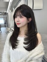 マウル トーキョー 銀座(MAEUL TOKYO)&nbsp;卵型似合わせ韓国前髪カットミディアムワンホンレイヤー【銀座】