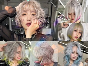 リノート バイ エゴル 名古屋(LINOET by ENGOL)の写真/【ハイトーン特化型SALON☆】キレイな色味、色落ちしても境目がきれいなハイトーンとグラデーションカラー