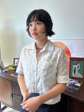ヘアーアイストゥーレ(HAIR ICI TRE) ボブパーマ　ニュアンス　レイヤーボブ　前髪パーマ　ミニボブ