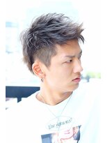 ハピネス 河原町店(Happiness) アップバング無造作ドライショート　シルバーグレー