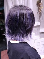 ロリム(RorriM)&nbsp;ウルフカット　パープル　ハイライトカラー　ダブルカラー