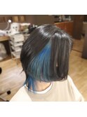 ソフトウルフ☆インナーカラーブルー