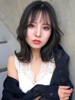 ラフィスヘアーレター 住道店(La fith hair letter)&nbsp;【La fith】くびれレイヤーカット×ネイビーブラック