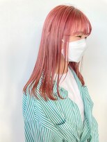 ヒビヲ(HIBIO)&nbsp;ダブルカラーピンクベージュピンクカラーケアブリーチミニボブ