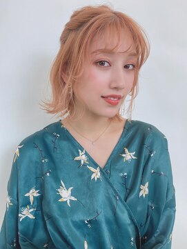 ルービック 梅田茶屋町(Rubik) ミディアム/ラフなハーフアップ風アレンジ