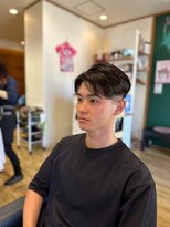 ラクヘアー 上福岡店&nbsp;20代30代ナチュラル束感ショート爽やかツーブロックマッシュ