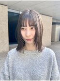 顔まわりレイヤーで小顔シルエット◎大人気ぷつっとボブ