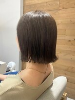 サロン LH(salon LH) ショートボブ/切りっぱなし/カーキブラウン