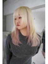 アドネ プライム(adne prime)&nbsp;ブロンドカラー/インナーカラー／ピンク/抜きっぱなしブロンド