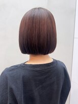 アイティーバイアルバム 松戸店(IT by ALBUM)&nbsp;秋色ピンクヘアー透明感カラーワンレンボブルフ_ba52321