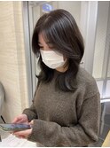 Zina熊本/髪質改善/顔周りレイヤー/韓国ヘア/鎖骨ボブ