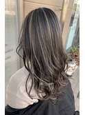 ＠コントラストハイライト白髪ぼかしサーフハイライト20代30代