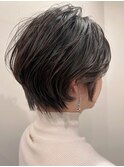 透明感たっぷり韓国風ショートボブ