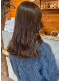 髪質改善カラー　艶カラー　ブラウンカラー　ミディアム