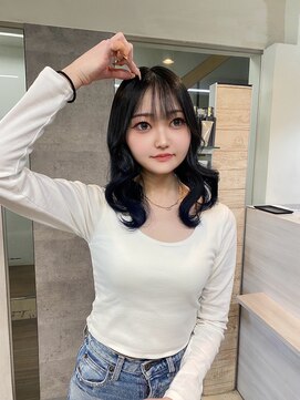 ハイル(KHAIR) ブルーブラック/くびれ巻き/MIREI