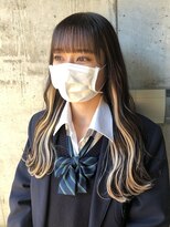 染めないインナーカラー インナーエクステ インナーカラー