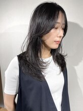エイム(A-im) 【顔周りレイヤー×暗髪グレージュ】