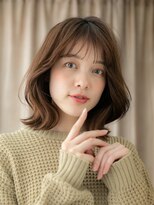 カバーヘア ブリス 上尾西口店(COVER HAIR bliss) くびれミディ/シースルーバング/ココアブラウン/色っぽボブg