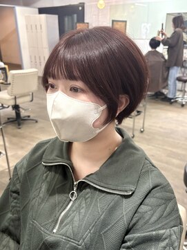 ルアン 上通り(ruen) マッシュショート　顔周りカット　フェイスレイヤー　暖色カラー