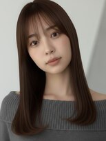 フレイムス ヘアアンドリラックス 赤羽店(Frames hair&relax) 清楚系大人ストレートロング20代30代40代◎前髪ありセミディ赤羽