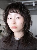 天神顔周りレイヤーカットミディアムボブパーマレイヤーパーマ