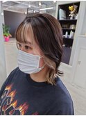 #PINQ　#ぷつっとボブ　#インナーカラー