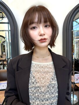 ミンクス 銀座店(MINX) MINX宇都 レイヤーボブ マロンブラウン くびれレイヤー
