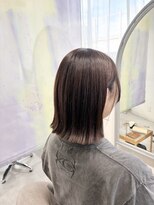 インスヘアー 梅田(INCE HAIR)&nbsp;切りっぱなしボブ×ブラウンカラー