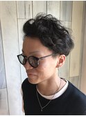 men'sショートパーマ