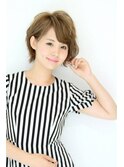 ナチュラルガーリー ショートボブ