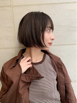 フィル 横浜(fil) 丸みボブ_くびれヘアアプリコットオレンジ