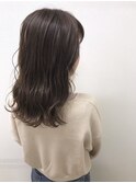 モカブラウン_マロンベージュ Aラインボブ かきあげ