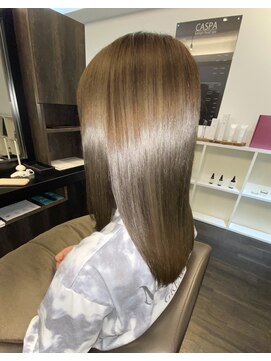 アールサロンプラスキャスパ 自由が丘(Rrsalon+CASPA) 【髪質改善・質感改善】高濃度天然水素Tr/オリーブグレージュ