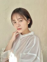 ナック ベース(knack base)&nbsp;チョコブラウン×シースルーバング×ミニボブ/Aラインボブ◎30代