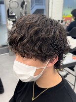 オーバルバイアピッシュ(OVARL by apish) 波巻きウルフ/ウザバング/くるくる/ツイストパーマメンズ