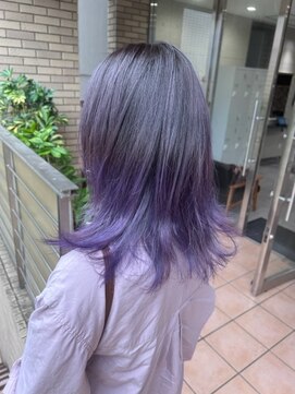 クロスオーバー(CROSS OVER) 【crossover峰松】アッシュパープルグラデーション