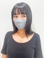 ガーデンヨコハマエスト(GARDEN YOKOHAMA est)&nbsp;ロブ　前髪　ワイド　モード　似合わせカット