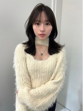 ランテルディ 渋谷(LANTERDIT) 【LANTERDIT】オリーブグレージュ/顔まわりカット/ririka