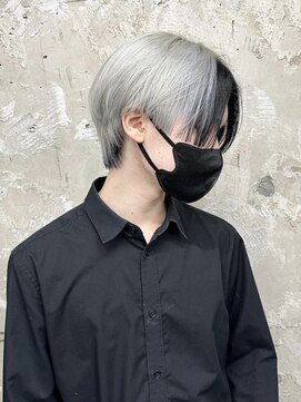 スノットバイガルテ(SNOT by GARTE) メンズカット/マッシュウルフ/メンズウルフ/ホワイトカラー